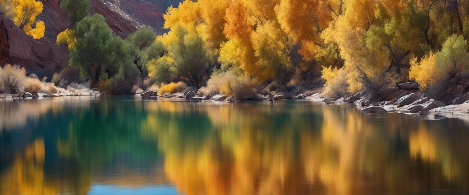 Fall rafting on Colorado River