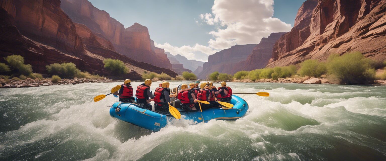 Modern rafting adventure on the Colorado River